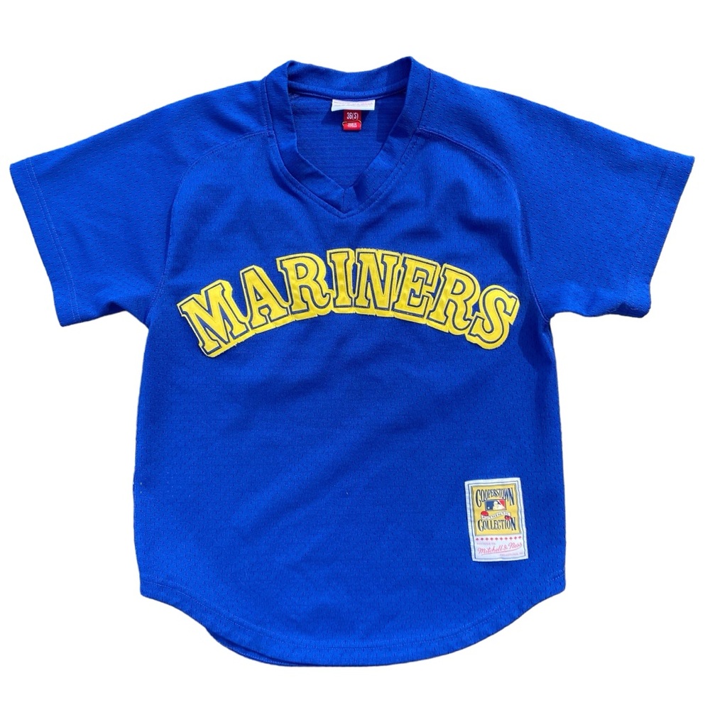 Mitchell Ness Seattle Mariners Jersey Griffey 24 S Cooperstown Collection Retro - Picture 2 of 8